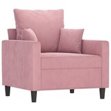 vidaXL Fauteuil 60 cm fluweel roze