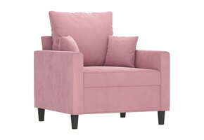 VidaXL Roze Fluweel Fauteuil 60 cm Zitting - 41% Korting