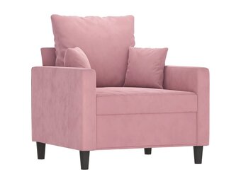vidaXL Fauteuil 60 cm fluweel roze