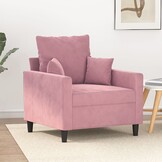 vidaXL Fauteuil 60 cm fluweel roze