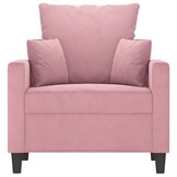 vidaXL Fauteuil 60 cm fluweel roze