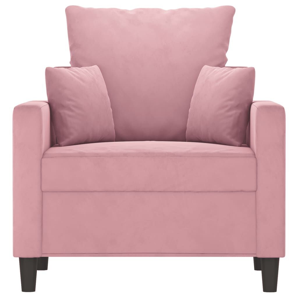 vidaXL Fauteuil 60 cm fluweel roze