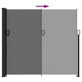 vidaXL Windscherm uittrekbaar 180x500 cm antracietkleurig
