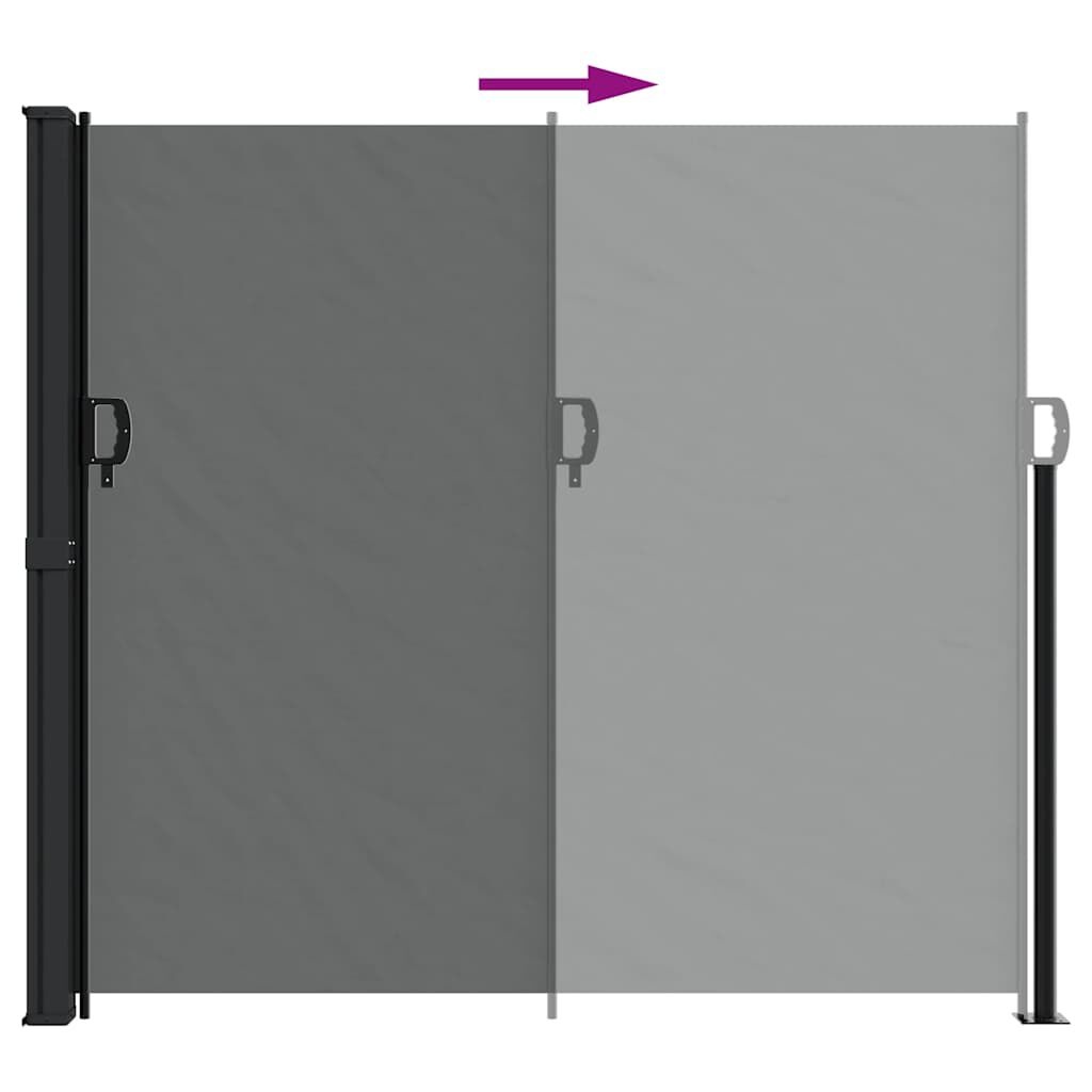 vidaXL Windscherm uittrekbaar 180x500 cm antracietkleurig