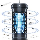 Homesuit Vliegenval, elektrische insectenverdelger, muggenlamp, muggenafweer, outdoor, 20 W, 4000 V, elektrische muggenzapper, effectief voor het verminderen van vliegende insecten voor binnen