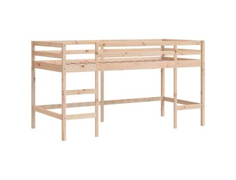 vidaXL Kinderhoogslaper met ladder 90x190 cm massief grenenhout