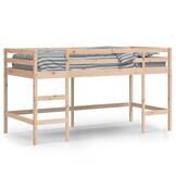 vidaXL Kinderhoogslaper met ladder 90x190 cm massief grenenhout