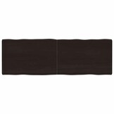 vidaXL Tafelblad natuurlijke rand 180x60x(2-6)cm eikenhout donkerbruin