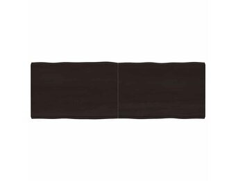 vidaXL Tafelblad natuurlijke rand 180x60x(2-6)cm eikenhout donkerbruin