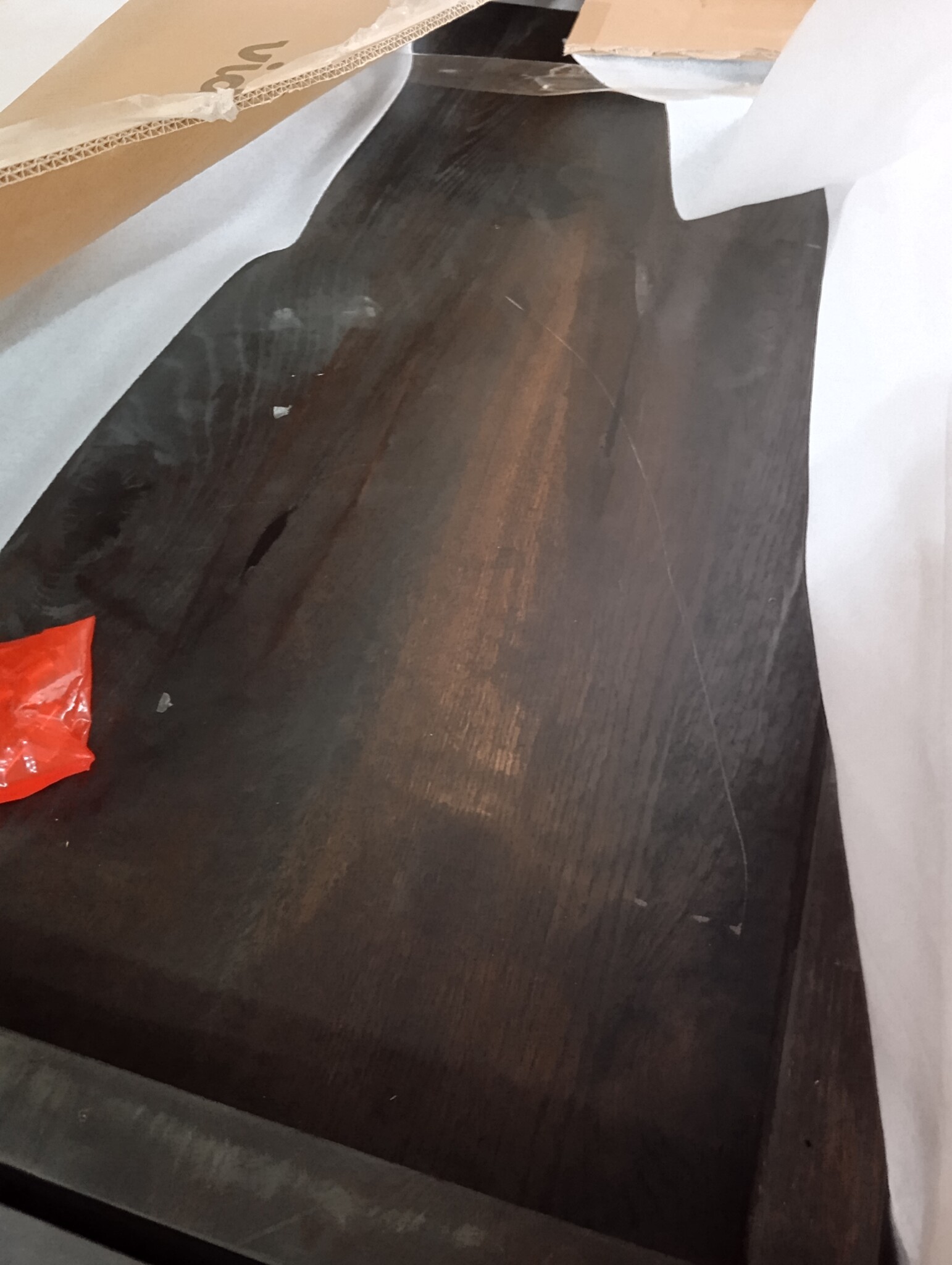 vidaXL Tafelblad natuurlijke rand 180x60x(2-6)cm eikenhout donkerbruin