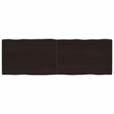 vidaXL Tafelblad natuurlijke rand 180x60x(2-6)cm eikenhout donkerbruin