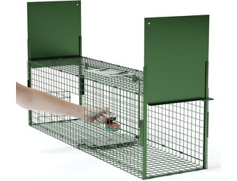 Dierenval 100 X 29 X 31.5 cm Foldable herbruikbare animal trap, Muizenval, voor muis, knaagdieren, katten, vossen, wasbeer, weasel vangst,vangkooi