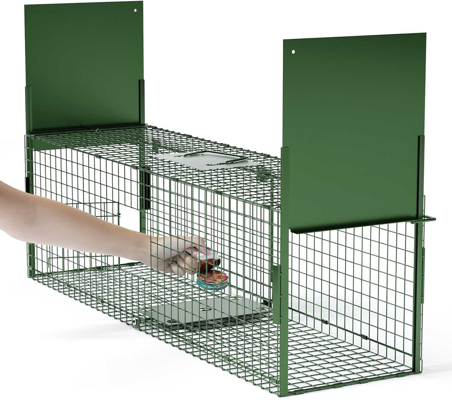 Dierenval 100 X 29 X 31.5 cm Foldable herbruikbare animal trap, Muizenval, voor muis, knaagdieren, katten, vossen, wasbeer, weasel vangst,vangkooi