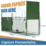 Dierenval 100 X 29 X 31.5 cm Foldable herbruikbare animal trap, Muizenval, voor muis, knaagdieren, katten, vossen, wasbeer, weasel vangst,vangkooi