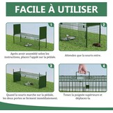 Dierenval 100 X 29 X 31.5 cm Foldable herbruikbare animal trap, Muizenval, voor muis, knaagdieren, katten, vossen, wasbeer, weasel vangst,vangkooi