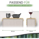Bamboe Dienblad voor Bank Armleuning | Anti-slip | Zwart | Nu 32% Korting