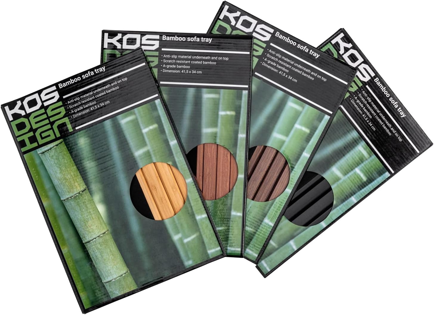 Bamboe Dienblad voor Bank Armleuning | Anti-slip | Zwart | Nu 32% Korting