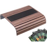 Bamboe dienblad tafel voor over de Armleuning van bank of stoel, met Anti-Slip.De Natuurlijke Kleur Past Goed in elk Interieur. (Zwart)