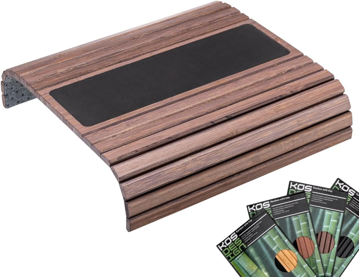 Bamboe Dienblad voor Bank Armleuning | Anti-slip | Zwart | Nu 32% Korting