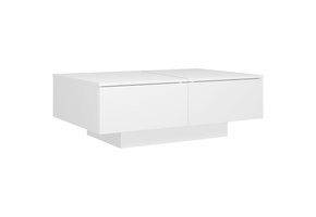 VidaXL Salontafel 90x60x31 cm Bewerk Hout Wit - 41% Korting