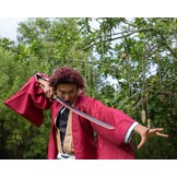 Cosplay-zwaard, bamboe, anime, geïnspireerd op de katana's uit Daemon Slayer, 105 cm, hoofdrolspelers Hashira, een verscheidenheid aan stijlen (katanazwaard van Yoriichi Tsugikuni, JT10672)