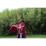 Cosplay-zwaard, bamboe, anime, geïnspireerd op de katana's uit Daemon Slayer, 105 cm, hoofdrolspelers Hashira, een verscheidenheid aan stijlen (katanazwaard van Yoriichi Tsugikuni, JT10672)
