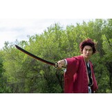 Cosplay-zwaard, bamboe, anime, geïnspireerd op de katana's uit Daemon Slayer, 105 cm, hoofdrolspelers Hashira, een verscheidenheid aan stijlen (katanazwaard van Yoriichi Tsugikuni, JT10672)
