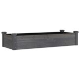 vidaXL Plantenbak verhoogd met voering 120x45x25 cm vurenhout grijs