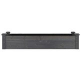 vidaXL Plantenbak verhoogd met voering 120x45x25 cm vurenhout grijs
