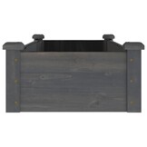 vidaXL Plantenbak verhoogd met voering 120x45x25 cm vurenhout grijs