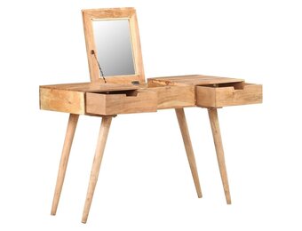 vidaXL Kaptafel met spiegel 112x45x76 cm massief acaciahout