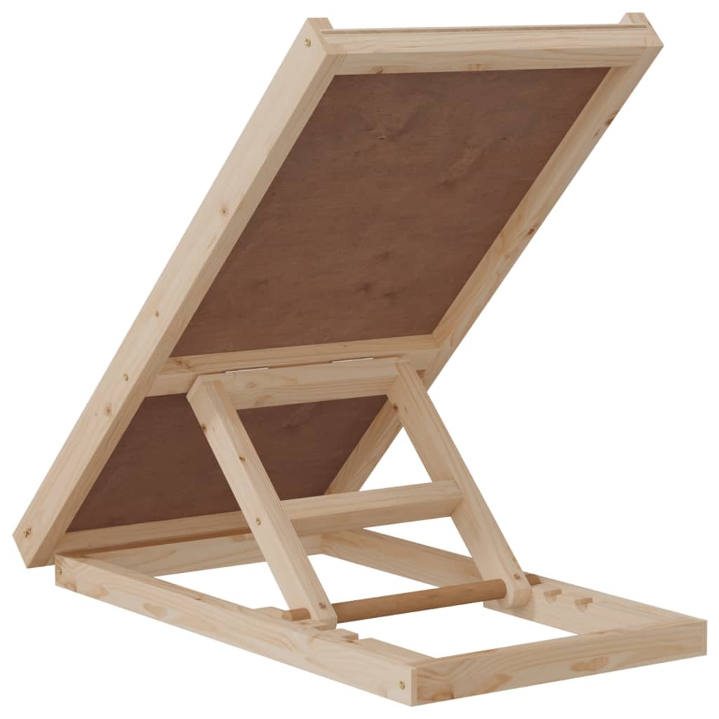 vidaXL Hondenloopplank 70x35 cm massief vurenhout grijs