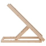 vidaXL Hondenloopplank 70x35 cm massief vurenhout grijs