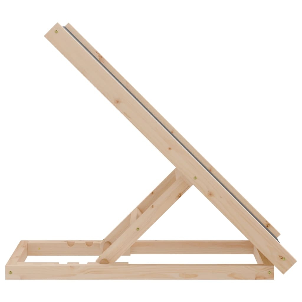 vidaXL Hondenloopplank 70x35 cm massief vurenhout grijs