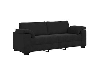 vidaXL 3-zitsbank 178 cm fluweel zwart