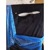 vidaXL 3-zitsbank 178 cm fluweel zwart