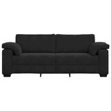 vidaXL 3-zitsbank 178 cm fluweel zwart