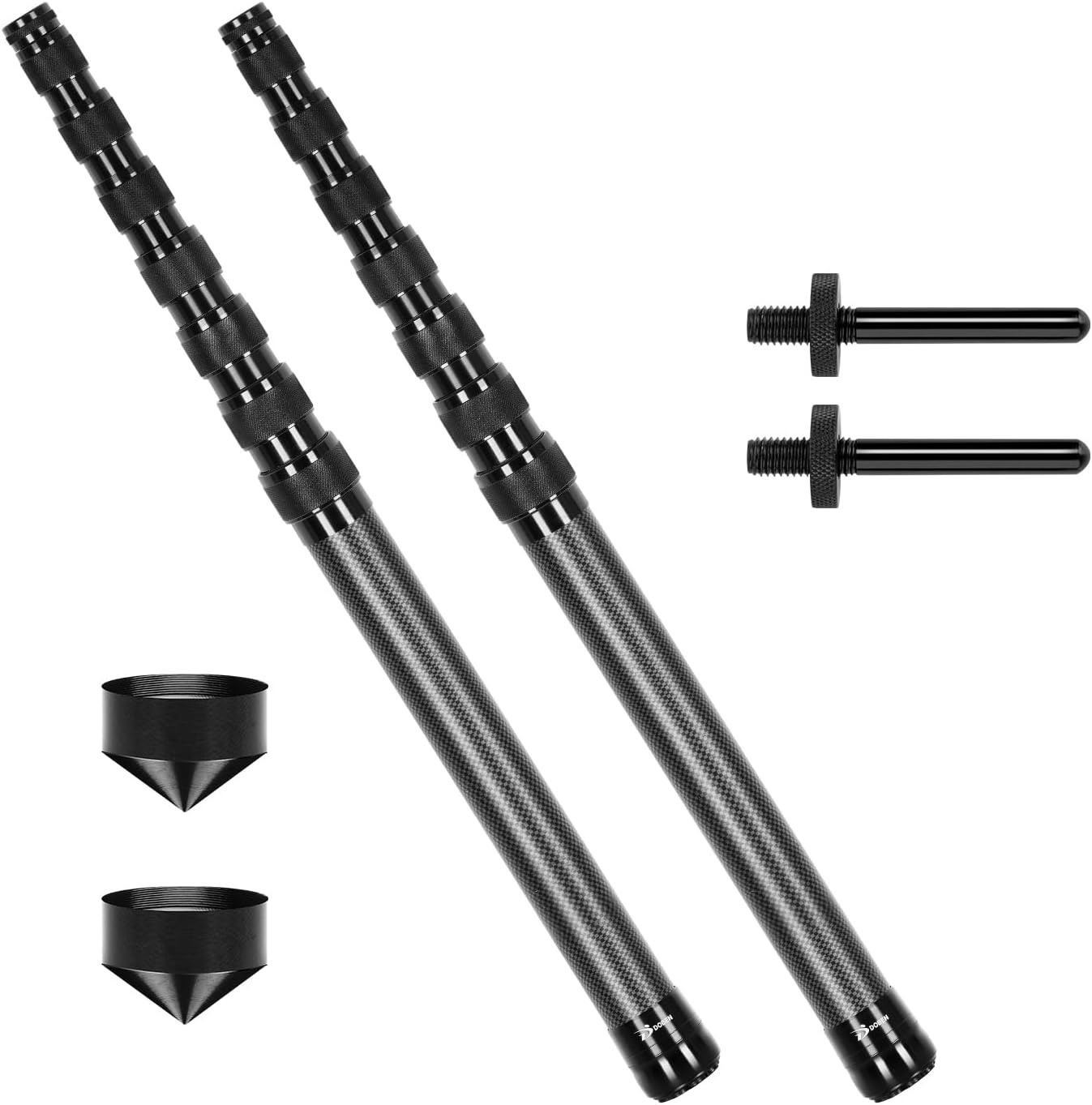 DOBEN Telescopische Tarpstokken - Set van 2 - Verstelbaar Koolstofvezel - 290 cm