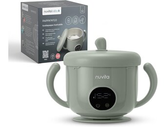 Nuvita Pappa'n'Go Draagbare Babyvoedingverwarmer 470 ml - Saliegroen