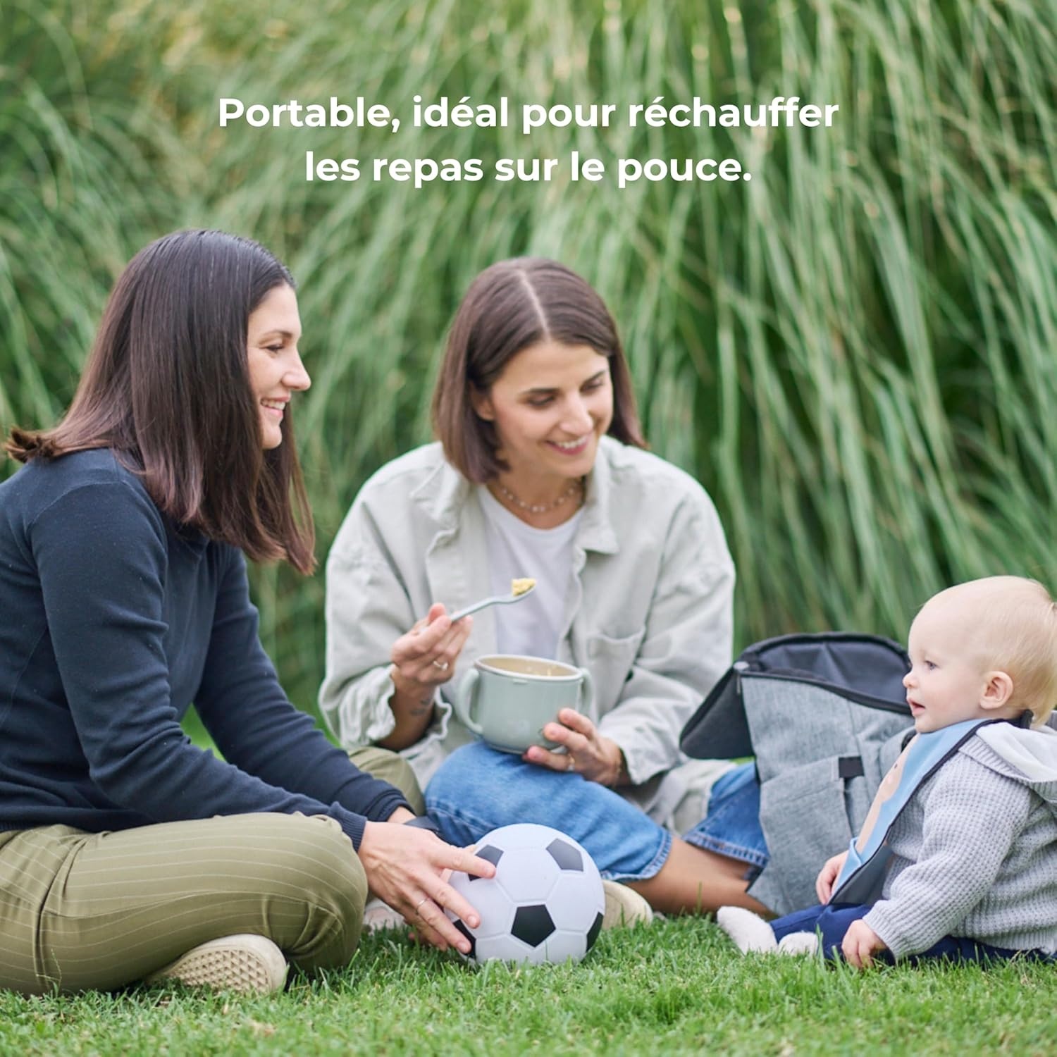 Nuvita Pappa'n'Go Draagbare Babyvoedingverwarmer 470 ml - Saliegroen