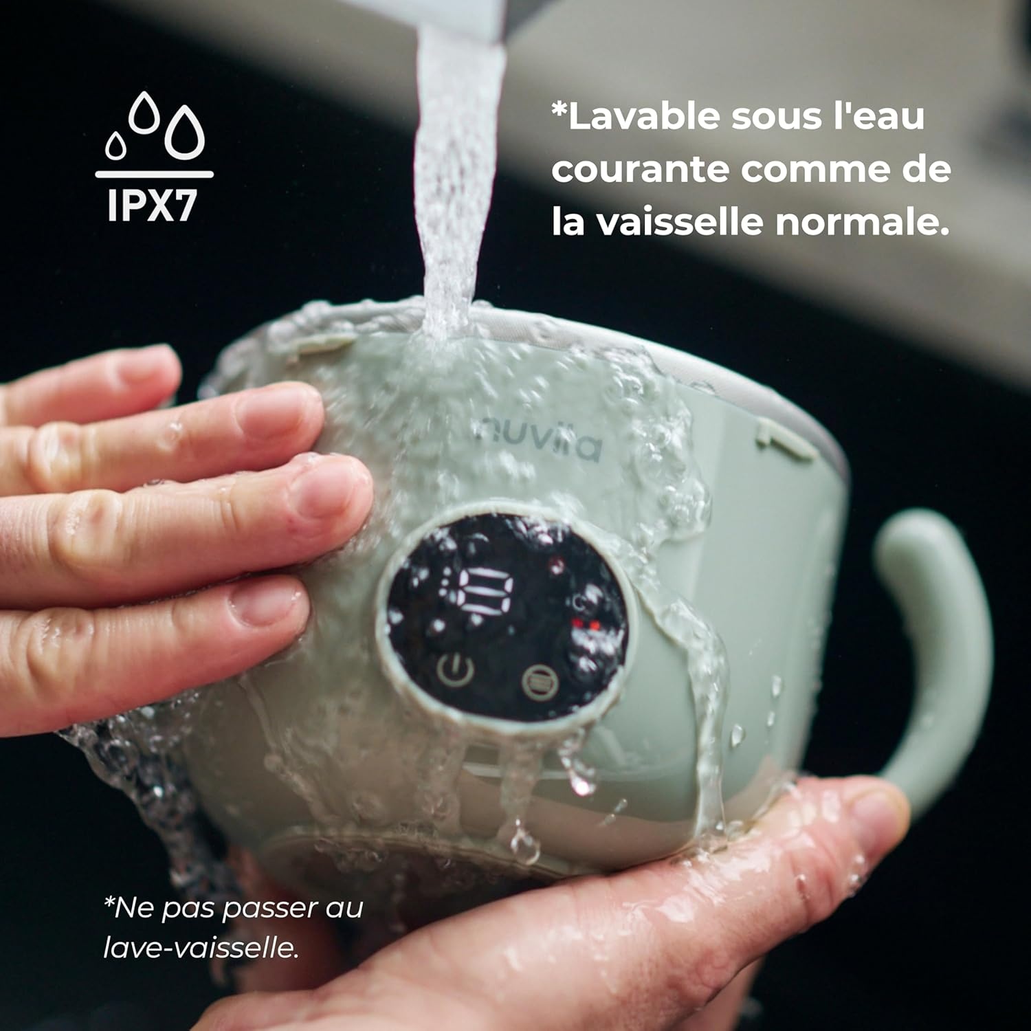 Nuvita Pappa'n'Go Draagbare Babyvoedingverwarmer 470 ml - Saliegroen