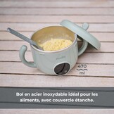Nuvita Pappa'n'Go Draagbare Babyvoedingverwarmer 470 ml - Saliegroen