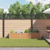 vidaXL Verhoogde plantenbak Licht Bruin 240 x 40 x 45 cm