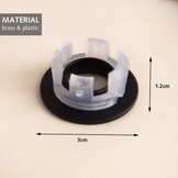 2x Overloopring Zwart Mat - Ringen voor Wastafel (22-24mm) - 76% Korting