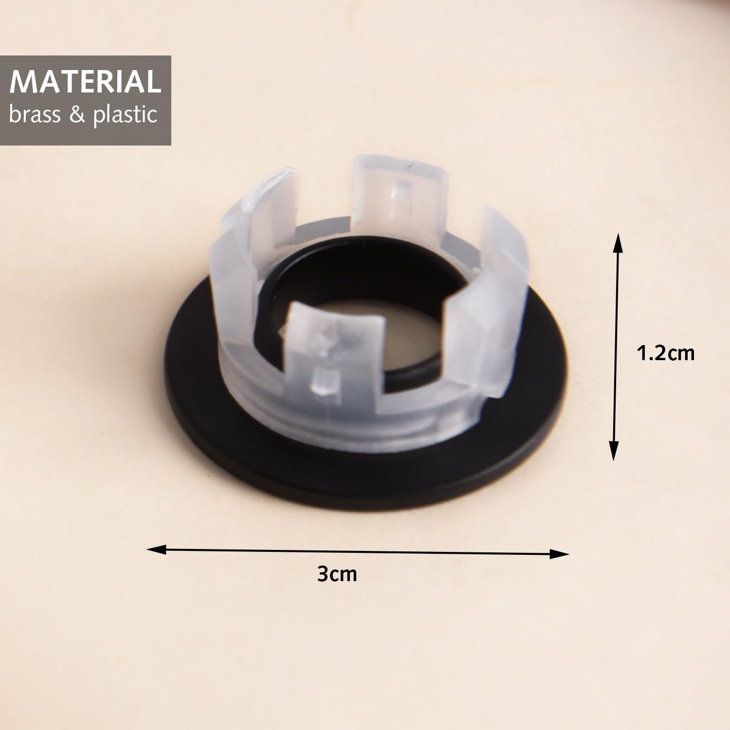 2x Overloopring Zwart Mat - Ringen voor Wastafel (22-24mm) - 76% Korting