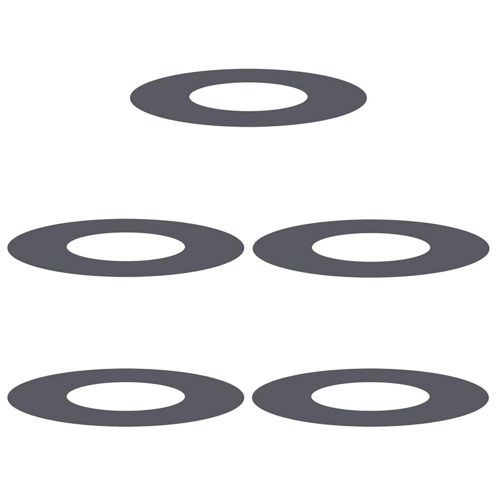 vidaXL Platte Boomringen 5 pcs Antraciet Ø30 / 60 cm Staal