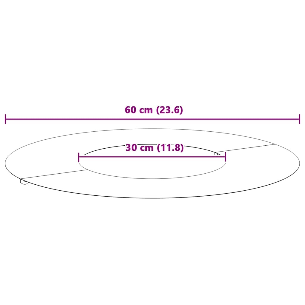 vidaXL Platte Boomringen 5 pcs Antraciet Ø30 / 60 cm Staal