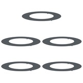 vidaXL Platte Boomringen 5 pcs Antraciet Ø50 / 80 cm Staal