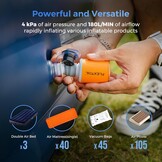 Fextailgear Tiny Pump 2x Vacuümzak Pomp met 1300 mAh Batterij Mini Luchtpomp 0,2 lbs Type C Oplaadbaar om deflate op te blazen voor zwembad drijvingen luchtbed luchtmatras vacuüm opbergzakken