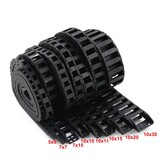 Mini-sleepketting, binnenafmetingen 10 x 10 mm, serielengte 1000 mm, versterkte nylon band-eindconnector, geschikt voor 3D-printers en CNC (R18, 10 x 10)